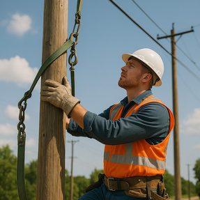 Instalación de postes para telecomunicaciones